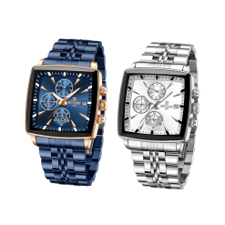 Montre REWARD homme avec bracelet acier inoxydable ajustable