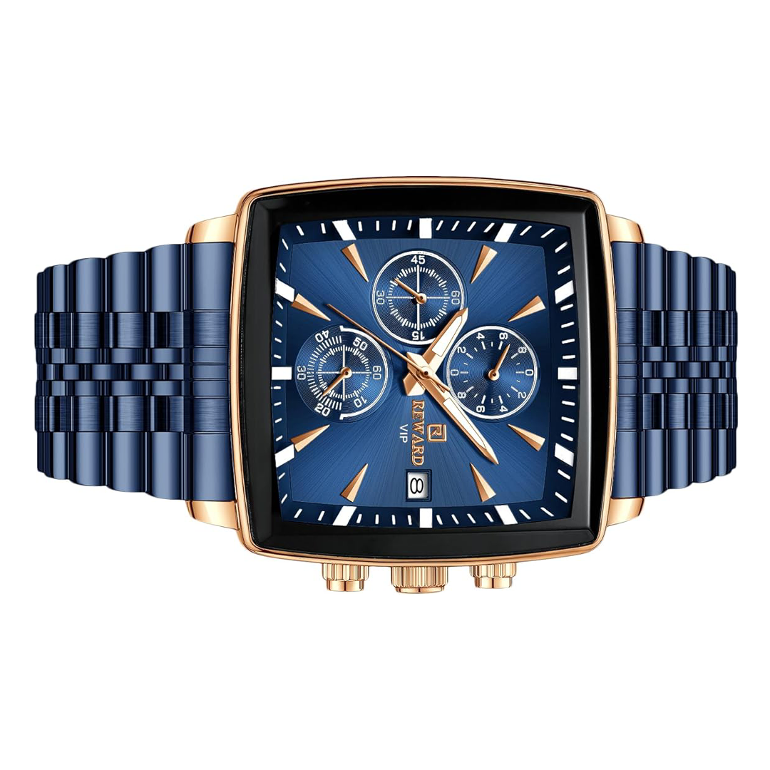 Montre REWARD homme avec bracelet acier inoxydable ajustable
