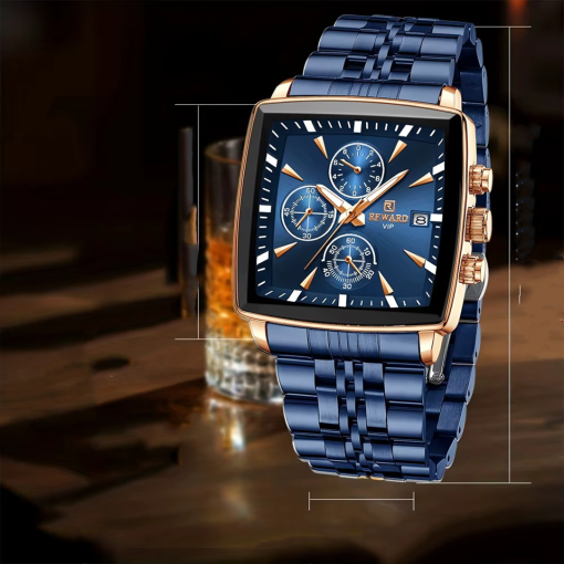Montre homme REWARD avec bracelet en acier inoxydable