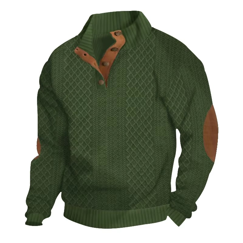 Vue de face du pull en cachemire pour homme porté par un mannequin