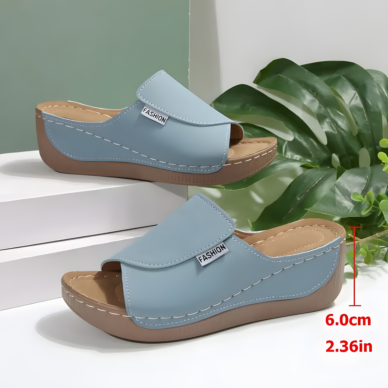 Sandales ouvertes VivaStep en cuir synthétique respirant