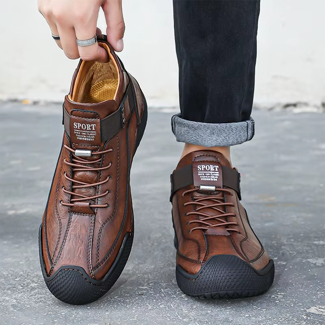 Bottes en cuir solides avec semelle antidérapante pour homme