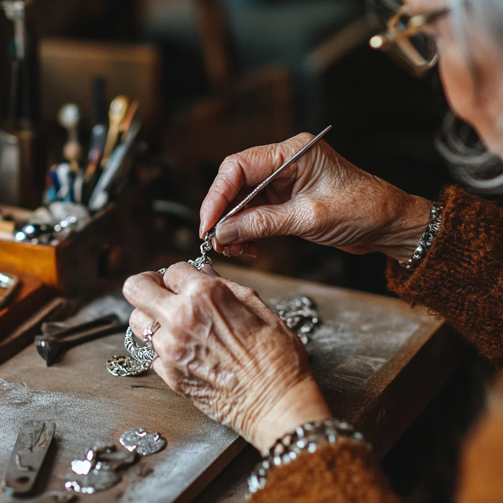 Lara Green Bague en cristal vert nature – Image 3