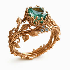 Lara Green Bague Mise En Scene 1