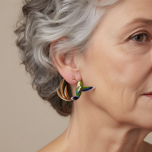 Lara Green Bague en cristal vert nature – Image 5