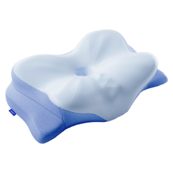 Vue latérale de l'oreiller Derila Ergo montrant sa forme