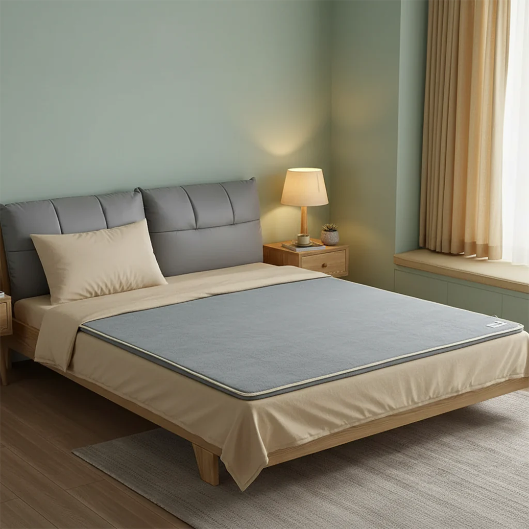 Gros plan sur le thermostat automatique de la couverture chauffante