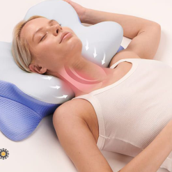 Gros plan sur la texture de la mousse à mémoire de forme.