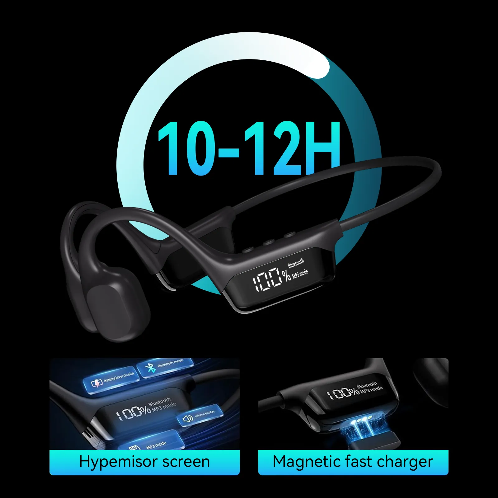 Casque Inductivv utilisé par une personne à vélo en extérieur