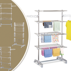 détail des plateaux modulables du séchoir à linge