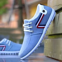 Chaussures en toile respirante pour hommes - Bleu Modèle 1, 39