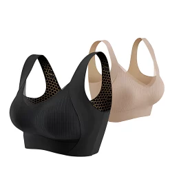 Misslim bra soutien-gorge gainant sans armature noir et chair x2 - L
