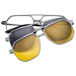 Olene™ Lunettes de soleil polarisées 3 en 1. - Noir