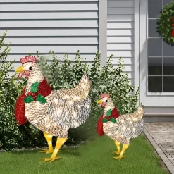 Poule Décorative Lumineuse Avec Écharpe - S + L