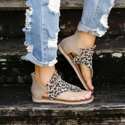 Sandale leopard femme - imprimé animalier - Léopard, 35