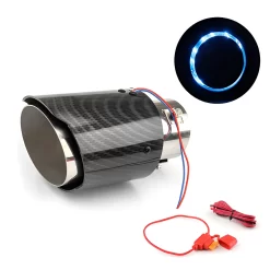 Silencieux led universel carbon - carbon flamme - Bleu