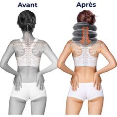 Avant et après utilisation du coussin traction cervicale pour soulagez vos douleurs