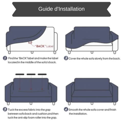 Guide d'installation du housse de canapé extensible